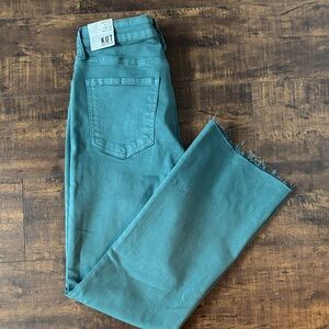 Kut from the Kloth Teal Ankle Flare Jeans